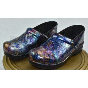 Dansko Metallic Wash Patent Professional Work Nurse Clogs 41 US 11.5 -Flaws-